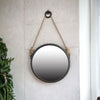 Black and Silver Round Accent Metal Mirror - Montana Home & Kitchen Co.