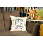 Black and White Happy Fall Throw Pillow - Montana Home & Kitchen Co.