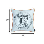 Black and White Happy Fall Throw Pillow - Montana Home & Kitchen Co.