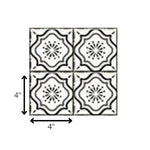 Black And White Mosaic Peel And Stick Removable Tiles 4" X 4" - Montana Home & Kitchen Co.