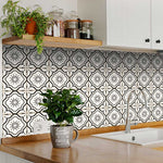 Black And White Mosaic Peel And Stick Removable Tiles 4" X 4" - Montana Home & Kitchen Co.