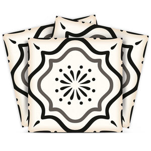 Black And White Mosaic Peel And Stick Removable Tiles 5" X 5" - Montana Home & Kitchen Co.