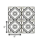 Black And White Mosaic Peel And Stick Removable Tiles 6" X 6" - Montana Home & Kitchen Co.