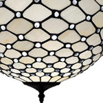 Black and White Tiffany Style Two Light Semi Flush Ceiling Lamp - Montana Home & Kitchen Co.