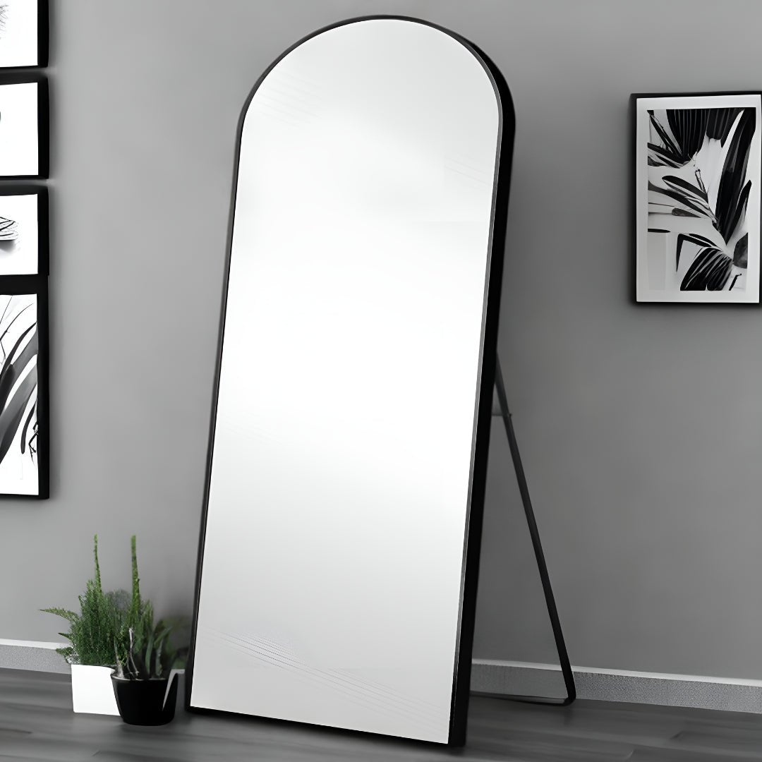 Black Arched Standing Mirror - Montana Home & Kitchen Co.