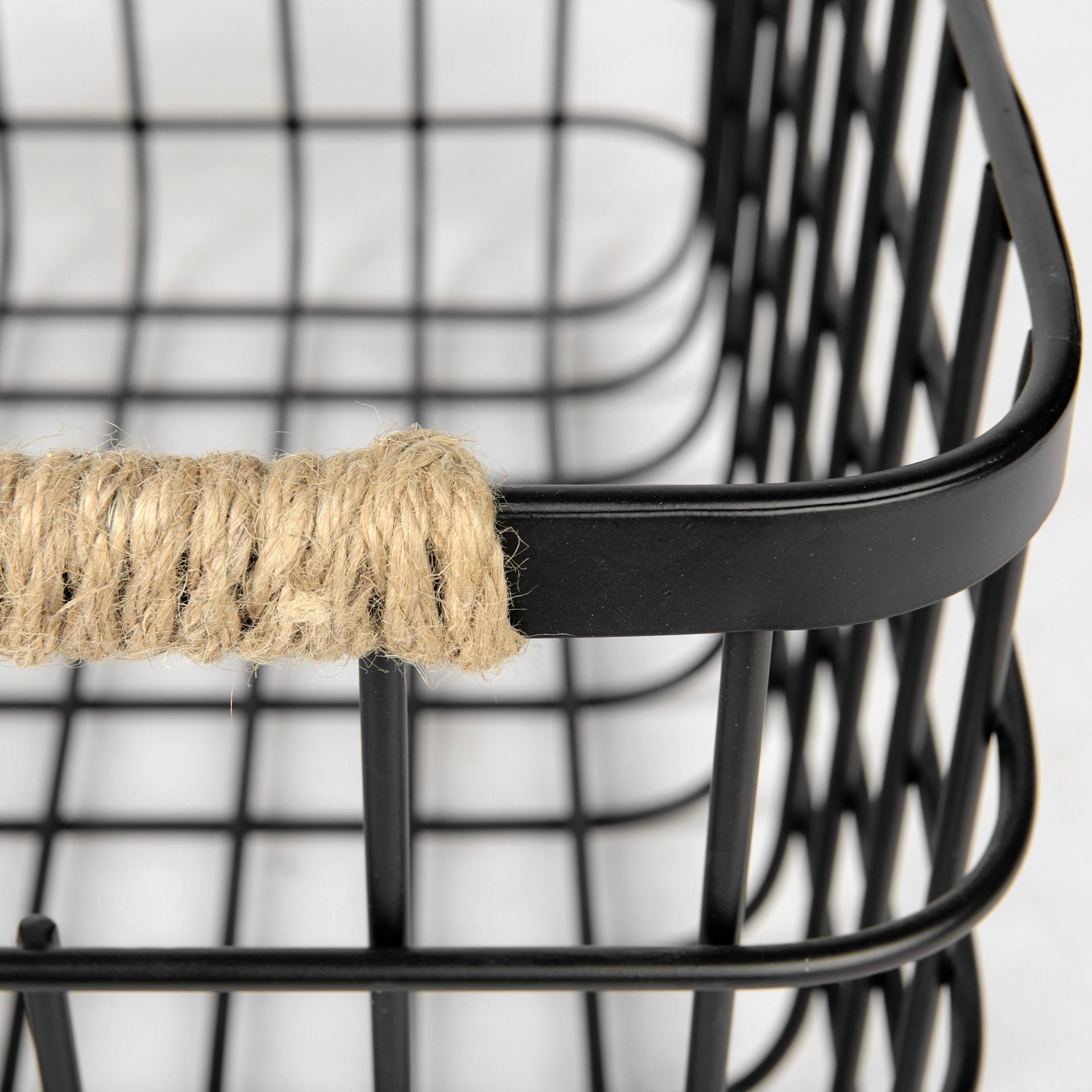 Black Metal Baskets Set Of Two - Montana Home & Kitchen Co.