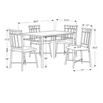 Black Metal Foam Polyurethane Leather Look Polyes 5Pcs Dining Set - Montana Home & Kitchen Co.