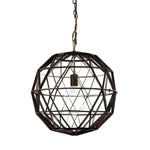 Black Metal Geometric Globe Hanging Light - Montana Home & Kitchen Co.