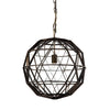 Black Metal Geometric Globe Hanging Light - Montana Home & Kitchen Co.