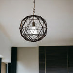 Black Metal Geometric Globe Hanging Light - Montana Home & Kitchen Co.