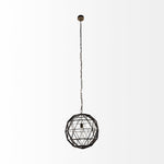 Black Metal Geometric Globe Hanging Light - Montana Home & Kitchen Co.