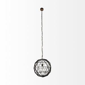 Black Metal Geometric Globe Hanging Light - Montana Home & Kitchen Co.