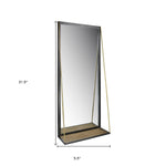 Black Metal Mirror with Shelf - Montana Home & Kitchen Co.