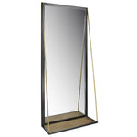 Black Metal Mirror with Shelf - Montana Home & Kitchen Co.