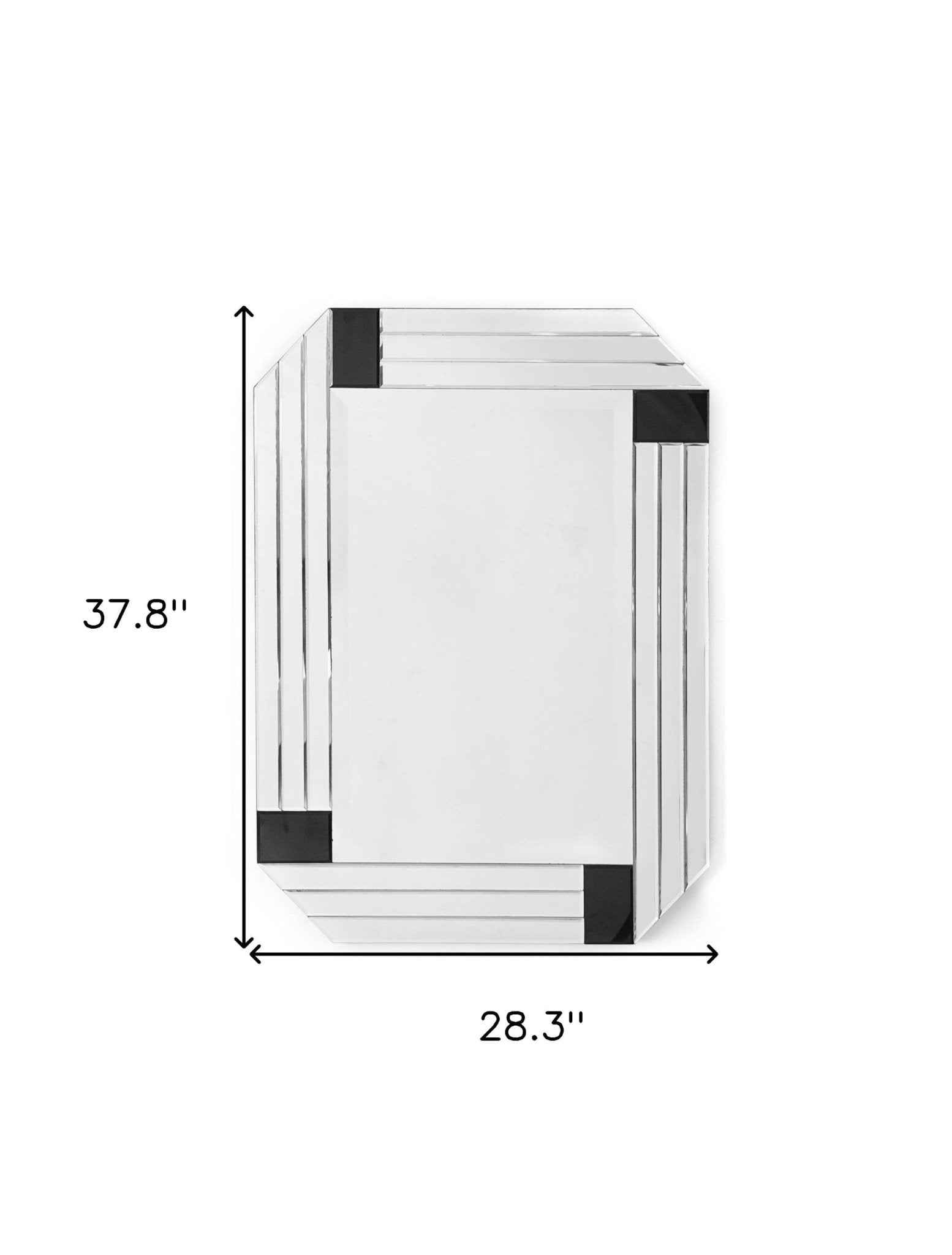 Black Rectangle Accent Glass Mirror - Montana Home & Kitchen Co.