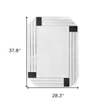 Black Rectangle Accent Glass Mirror - Montana Home & Kitchen Co.