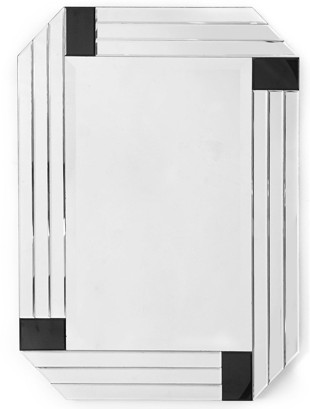 Black Rectangle Accent Glass Mirror - Montana Home & Kitchen Co.