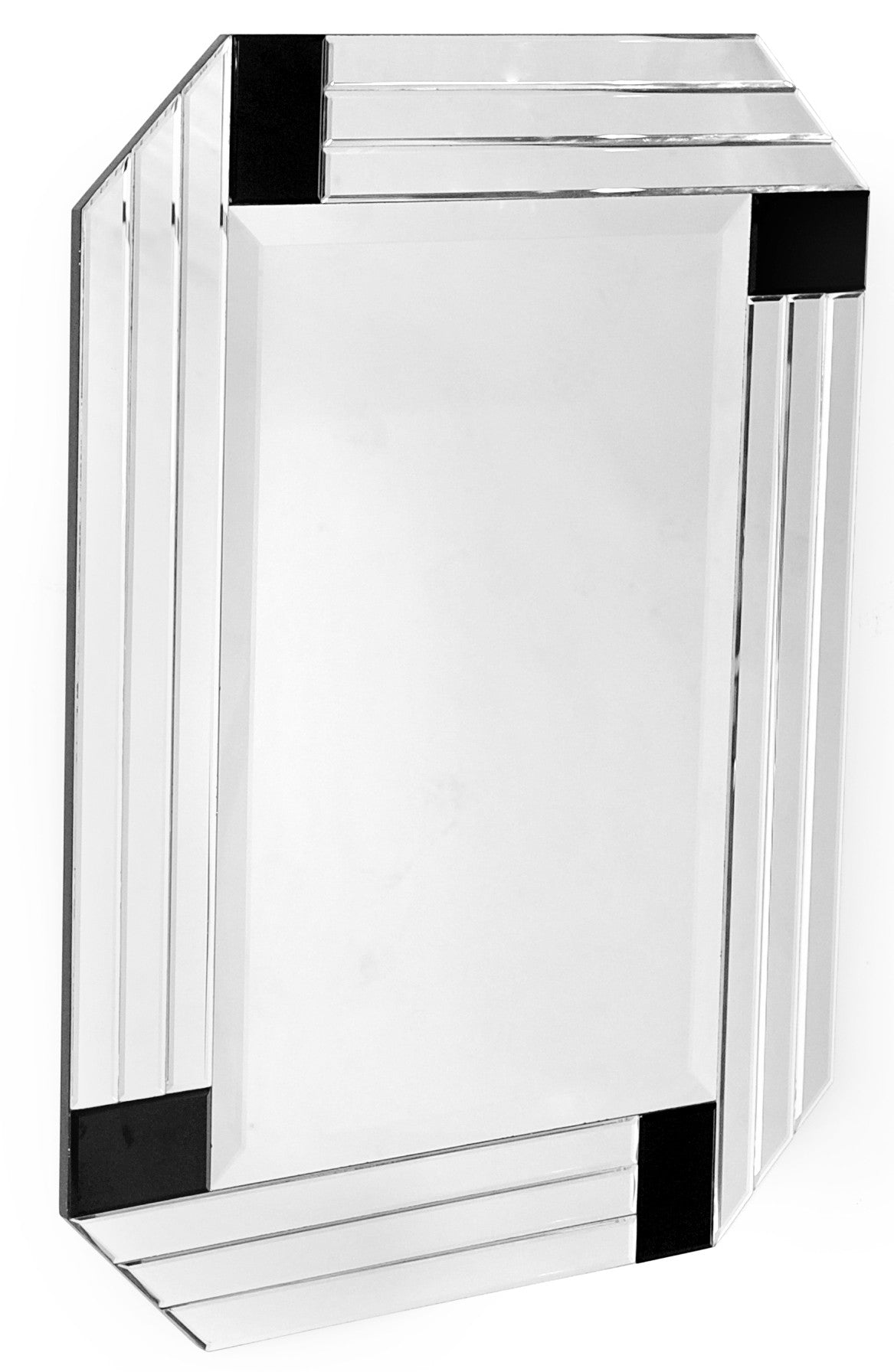 Black Rectangle Accent Glass Mirror - Montana Home & Kitchen Co.