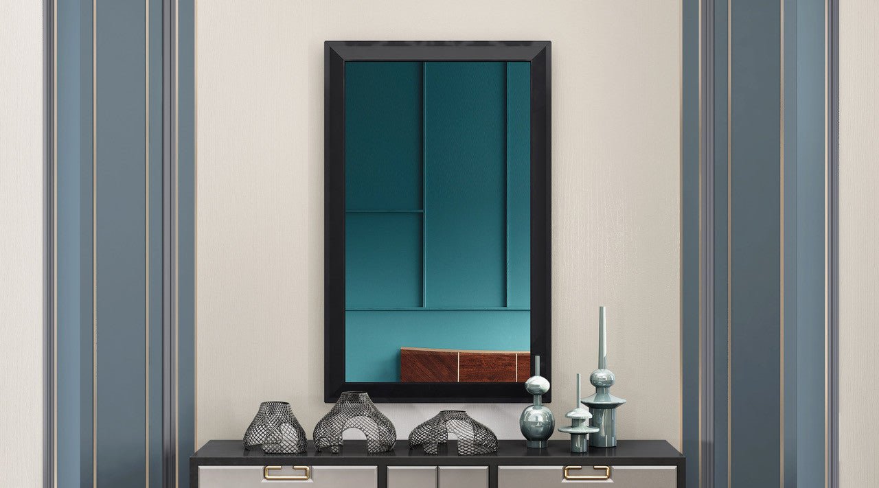 Black Rectangle Accent Mirror - Montana Home & Kitchen Co.