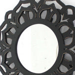 Black Round Accent Mirror - Montana Home & Kitchen Co.