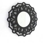 Black Round Accent Mirror - Montana Home & Kitchen Co.