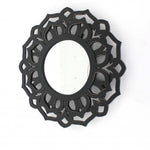 Black Round Accent Mirror - Montana Home & Kitchen Co.