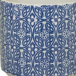 Blue Set of Two Ceramic 3.32468 ounce Round Pot Planter - Montana Home & Kitchen Co.