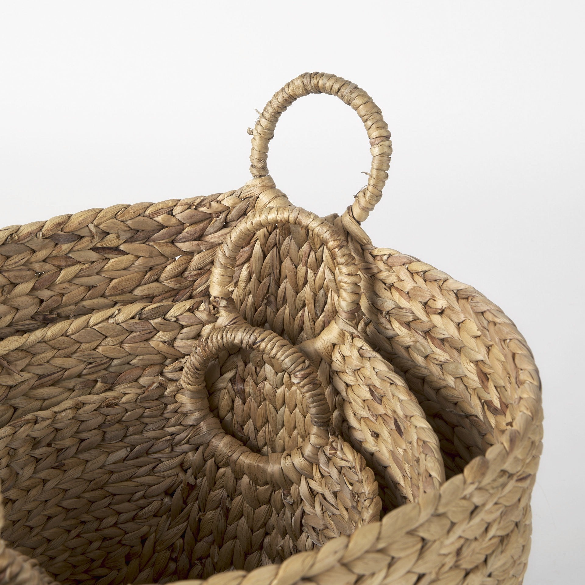 Braided Wicker Storage Baskets Set Of Three - Montana Home & Kitchen Co.