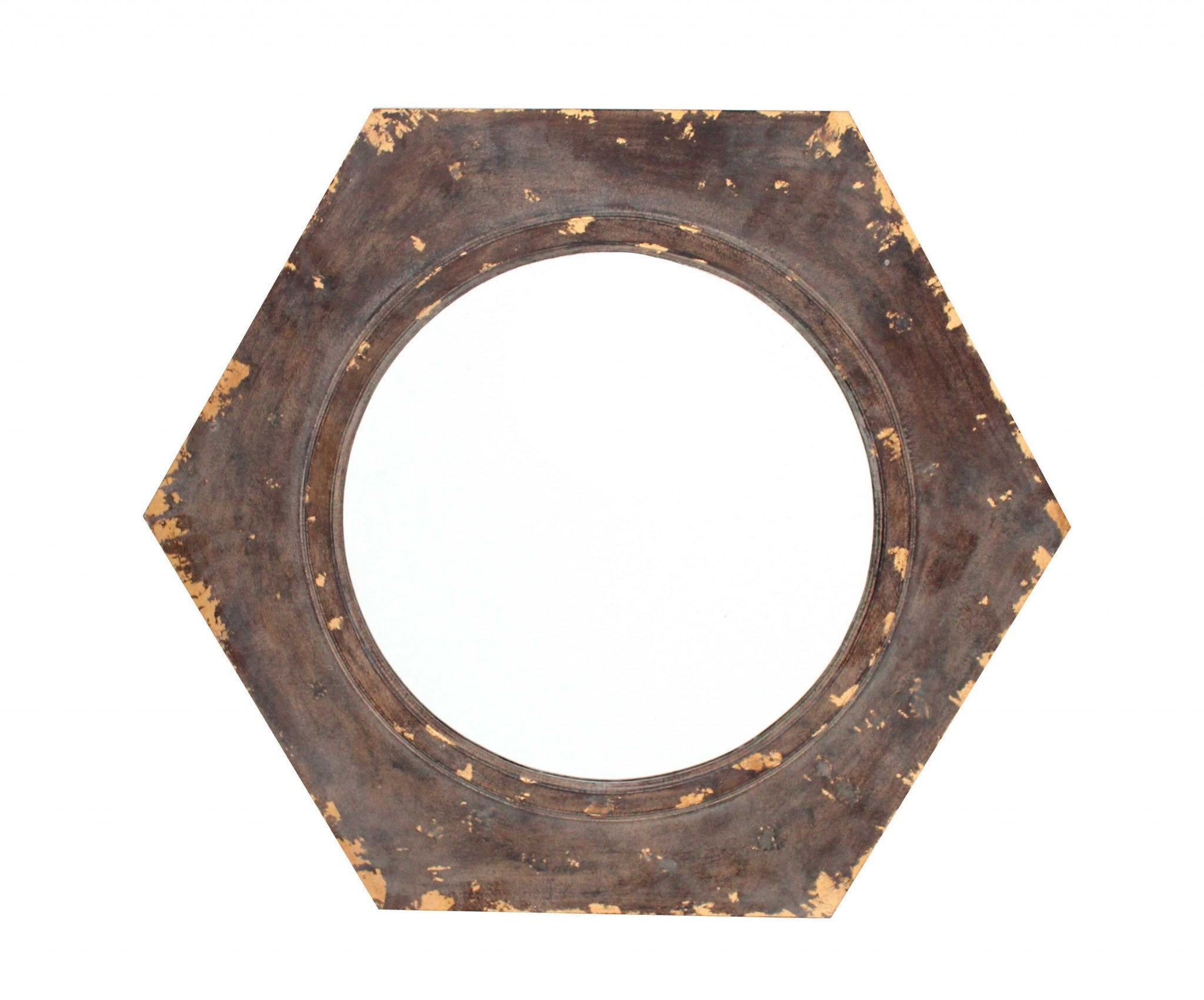 Bronze Hexagon Accent Mirror - Montana Home & Kitchen Co.