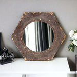 Bronze Hexagon Accent Mirror - Montana Home & Kitchen Co.