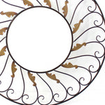 Bronze Round Accent Metal Mirror - Montana Home & Kitchen Co.