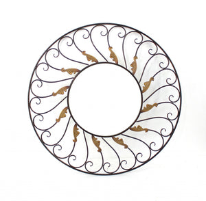 Bronze Round Accent Metal Mirror - Montana Home & Kitchen Co.