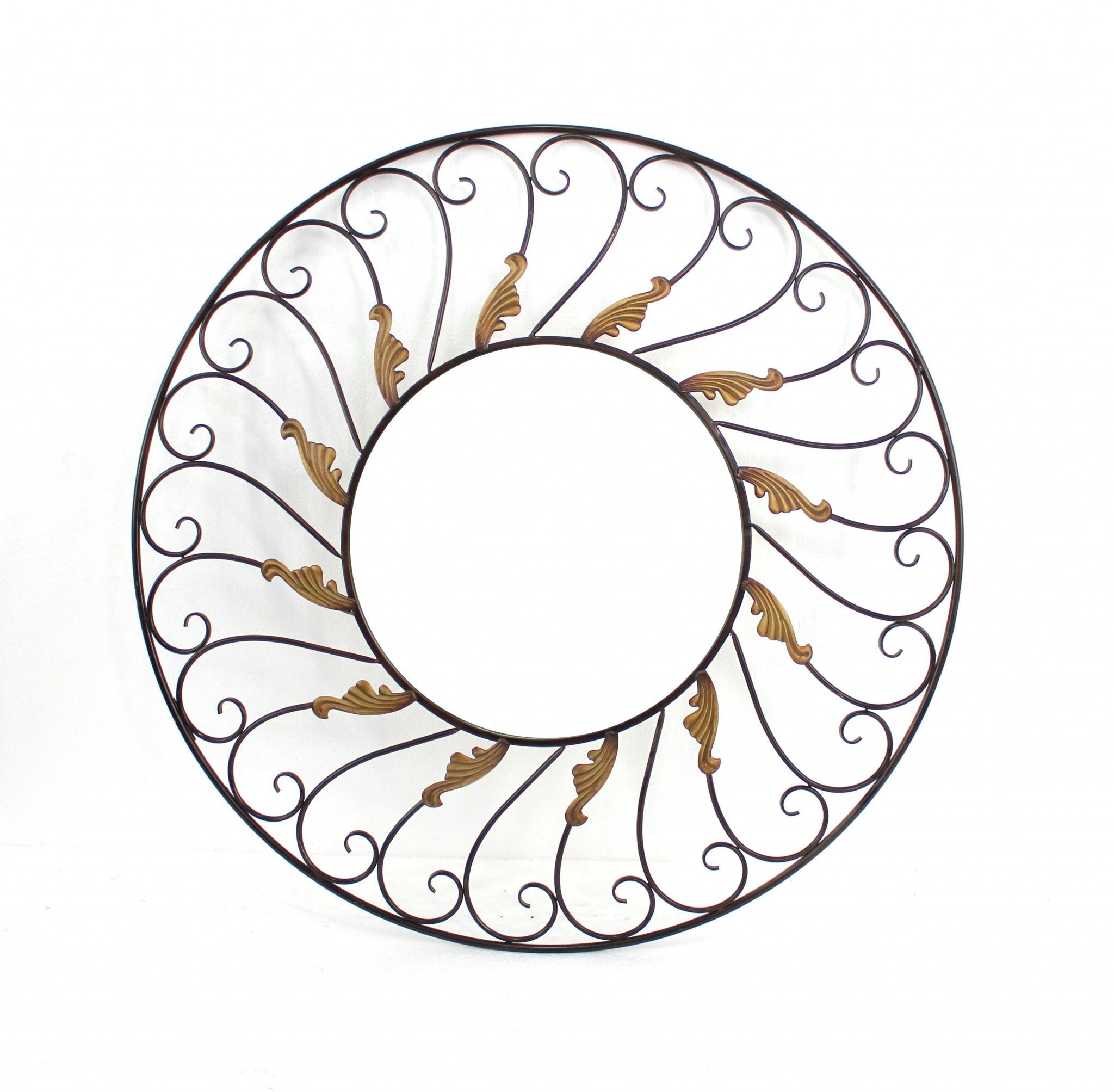 Bronze Round Accent Metal Mirror - Montana Home & Kitchen Co.