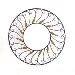 Bronze Round Accent Metal Mirror - Montana Home & Kitchen Co.