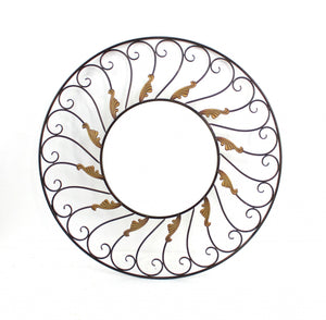 Bronze Round Accent Metal Mirror - Montana Home & Kitchen Co.