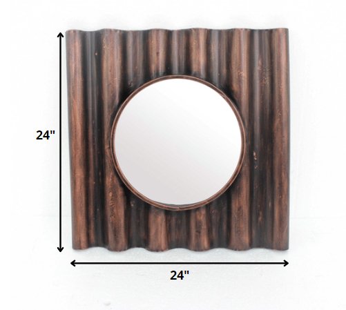 Bronze Square Accent Metal Mirror - Montana Home & Kitchen Co.