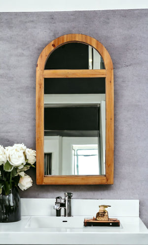 Brown Arch Accent Mirror - Montana Home & Kitchen Co.