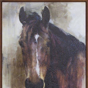 Brown Fabric Horse Wall Decor - Montana Home & Kitchen Co.