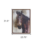 Brown Fabric Horse Wall Decor - Montana Home & Kitchen Co.