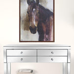 Brown Fabric Horse Wall Decor - Montana Home & Kitchen Co.