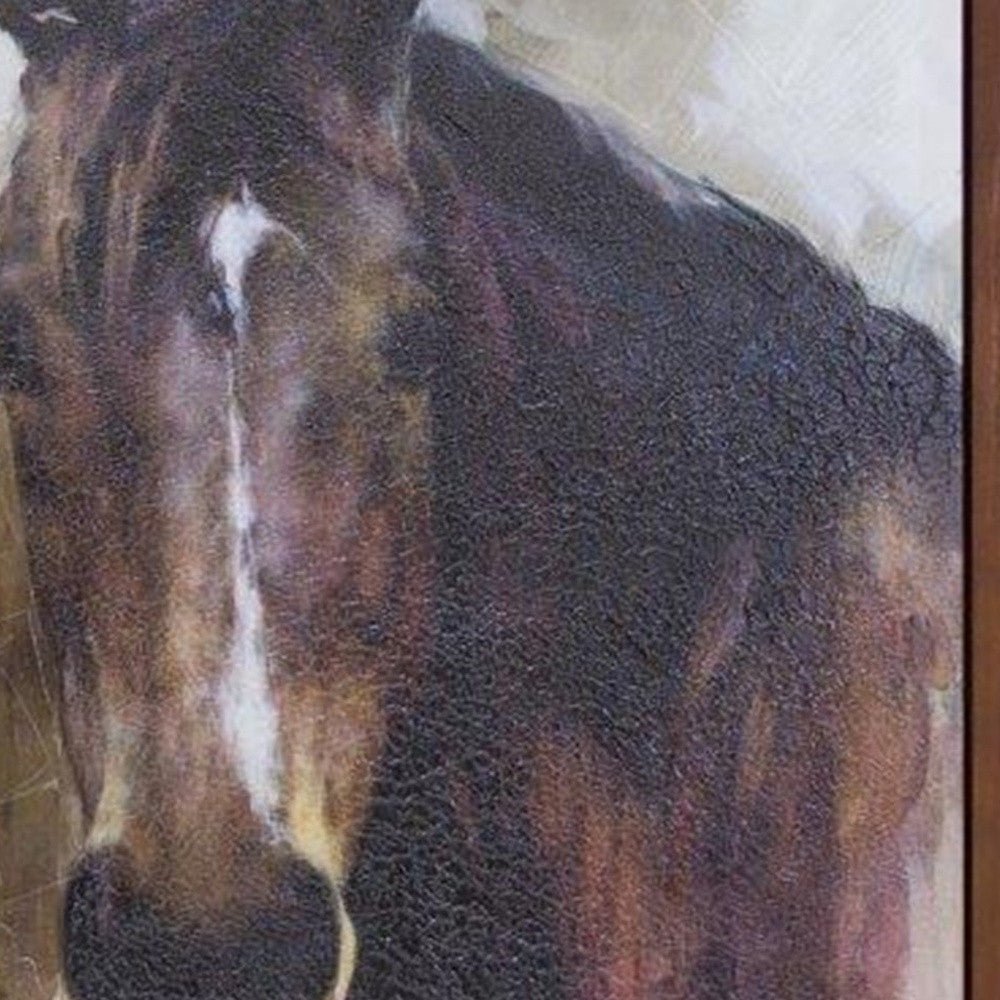 Brown Fabric Horse Wall Decor - Montana Home & Kitchen Co.