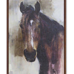 Brown Fabric Horse Wall Decor - Montana Home & Kitchen Co.