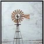 Brown Fabric Windmill Wall Decor - Montana Home & Kitchen Co.