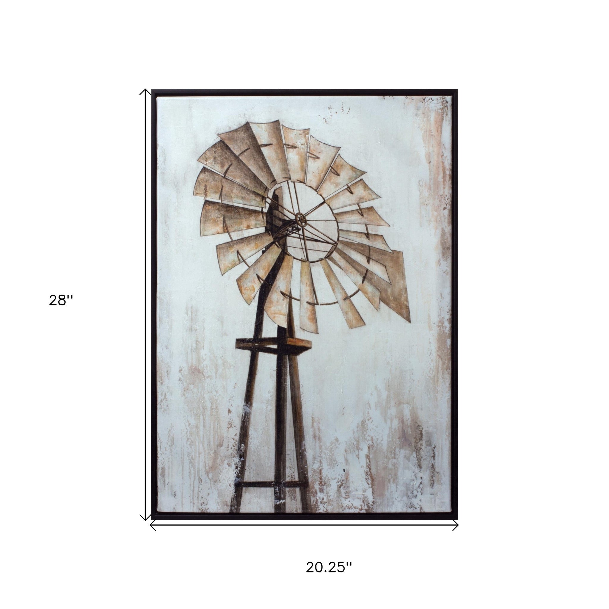 Brown Fabric Windmill Wall Decor - Montana Home & Kitchen Co.