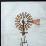 Brown Fabric Windmill Wall Decor - Montana Home & Kitchen Co.