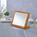 Brown Rectangle Makeup Shaving Tabletop Mirror - Montana Home & Kitchen Co.