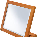 Brown Rectangle Makeup Shaving Tabletop Mirror - Montana Home & Kitchen Co.