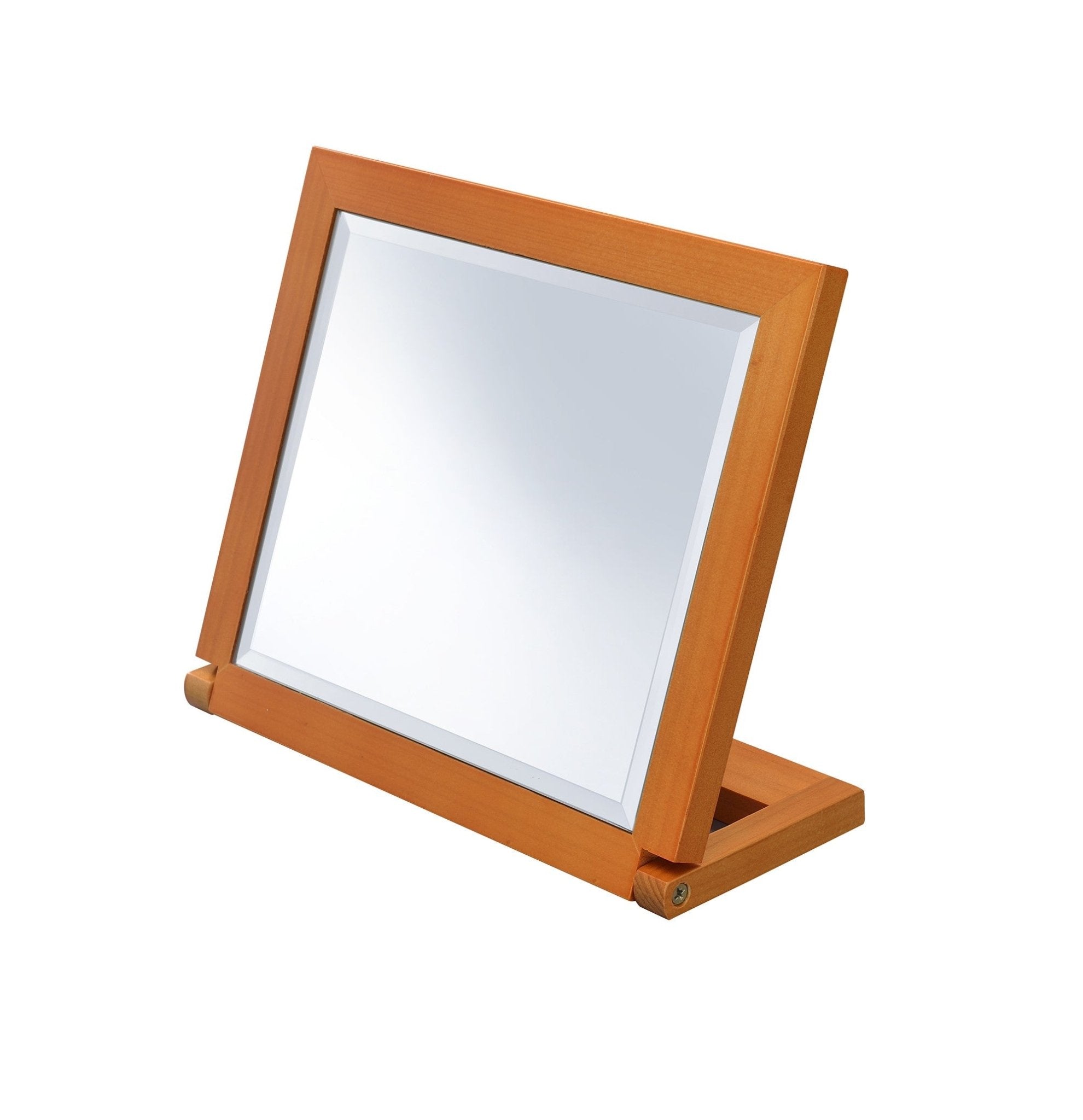 Brown Rectangle Makeup Shaving Tabletop Mirror - Montana Home & Kitchen Co.