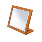 Brown Rectangle Makeup Shaving Tabletop Mirror - Montana Home & Kitchen Co.