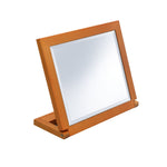 Brown Rectangle Makeup Shaving Tabletop Mirror - Montana Home & Kitchen Co.